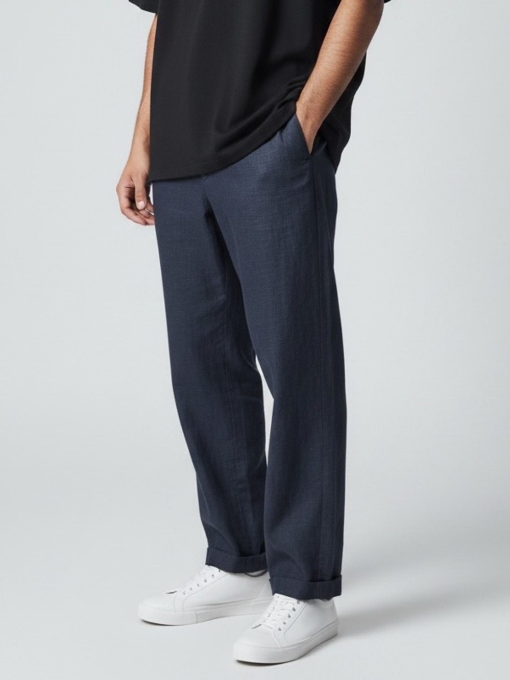 Zara Man Navy Linen Trouser size 31